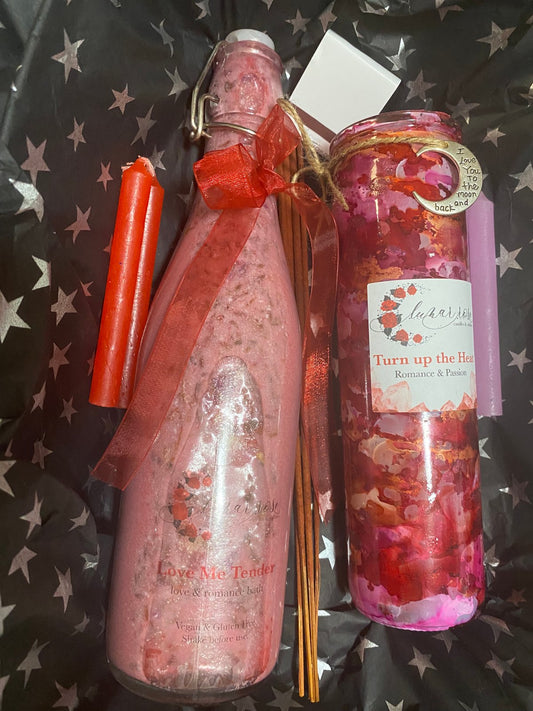 Handmade Fixed Love, Romance, Passion Ritual Set | Candle & Coconut Milk Bath