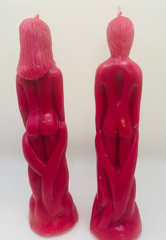 Handmade Beeswax Figure Candle – Male / Female 8-inch Ritual Candle | Charged & Blessed Intention